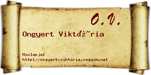 Ongyert Viktória névjegykártya